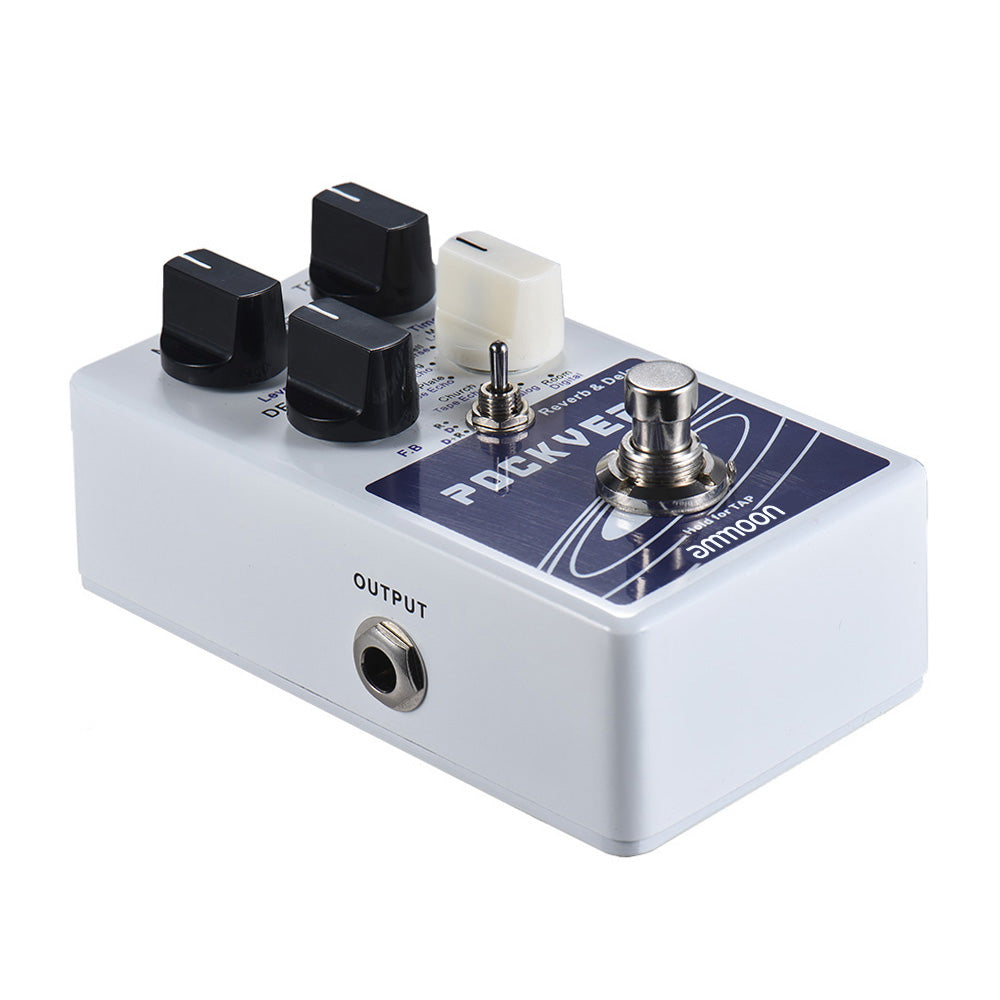Reverb & Delay Guitar Effect Pedal with Tap Tempo and True Bypass A3370