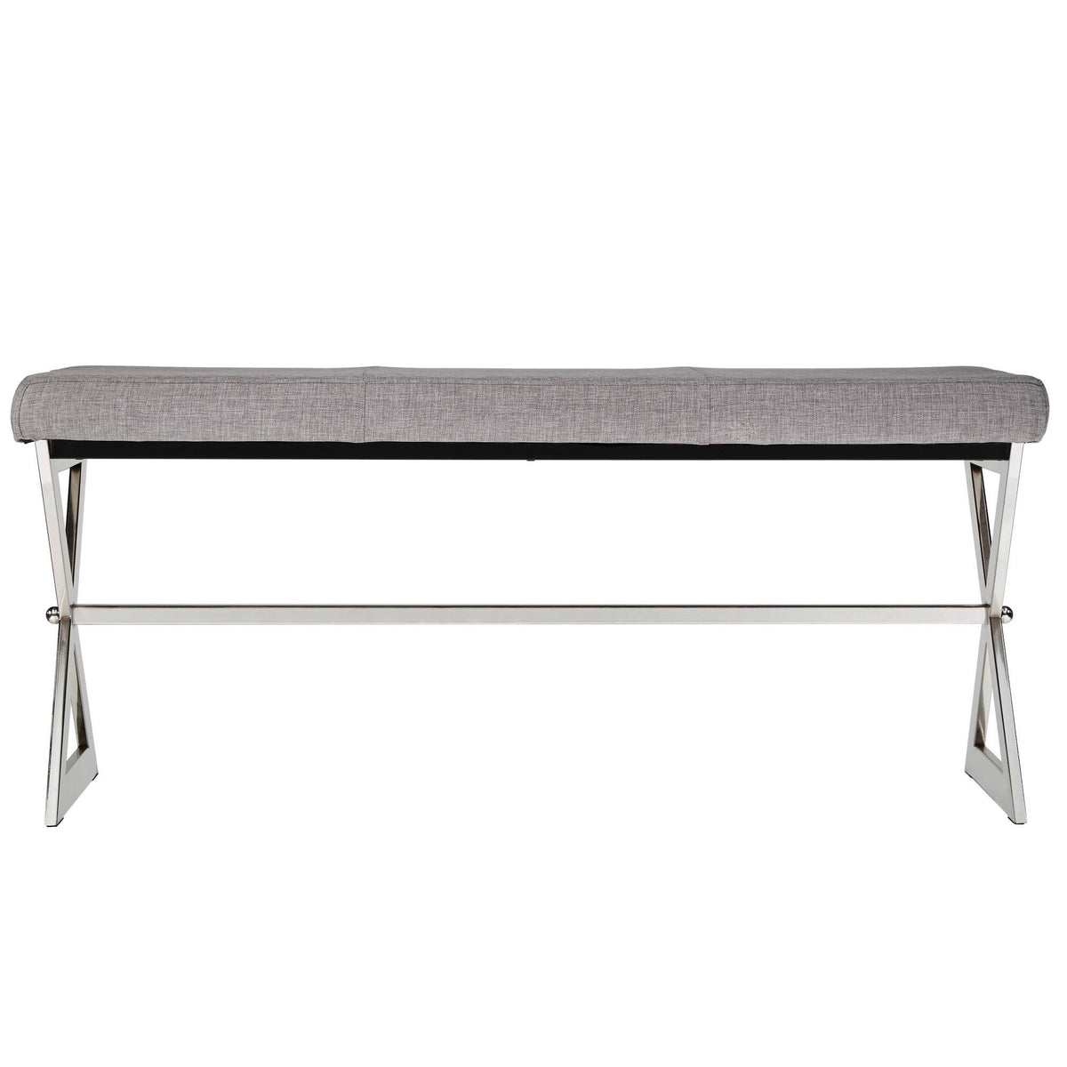 Grey Linen X-Base Bench O99019