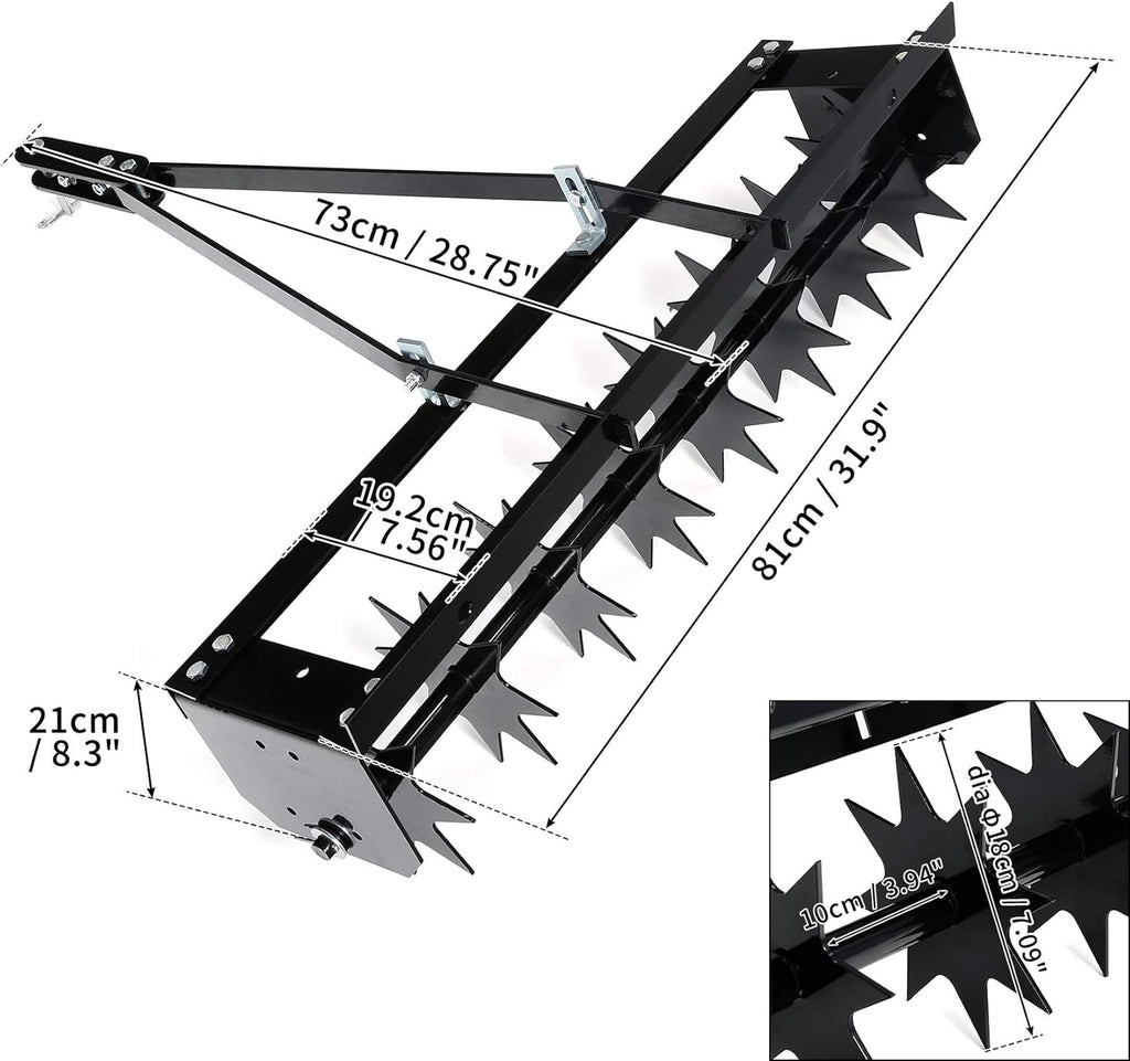 Tow Behind Lawn Aerator with Spikes D57958