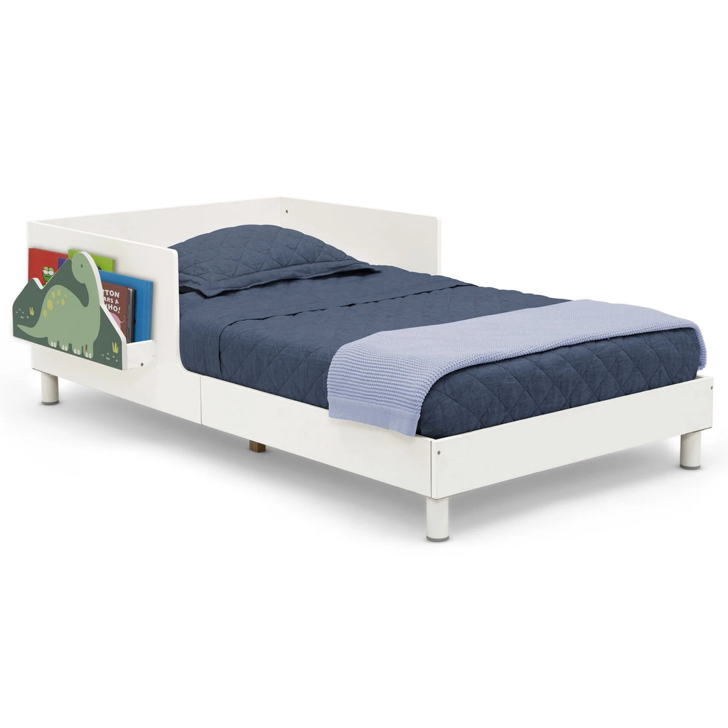 White Toddler Bed with Interchangeable Shelf W742940