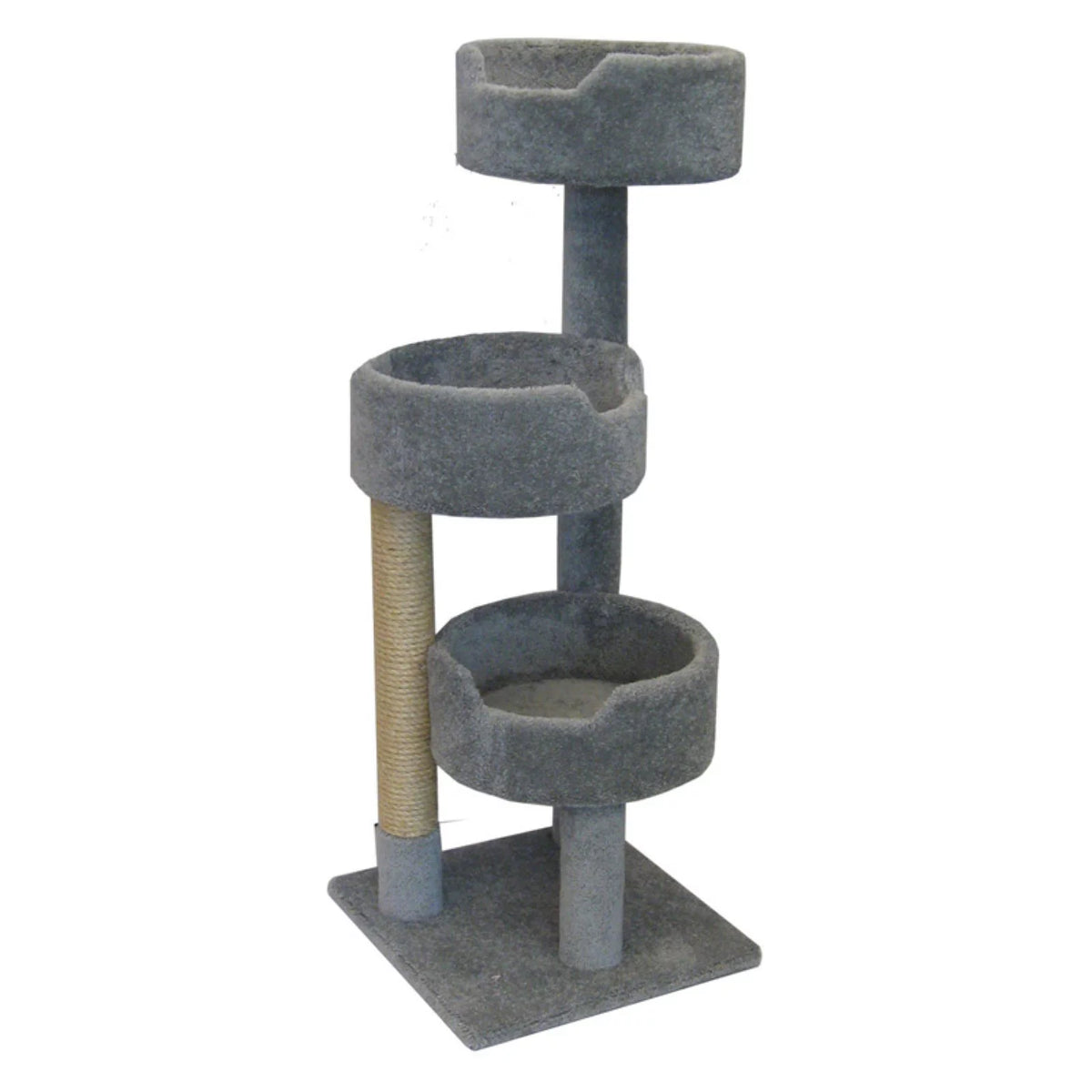 Beige 52-in Cat Tree & Condo Scratching Post Tower Z31798