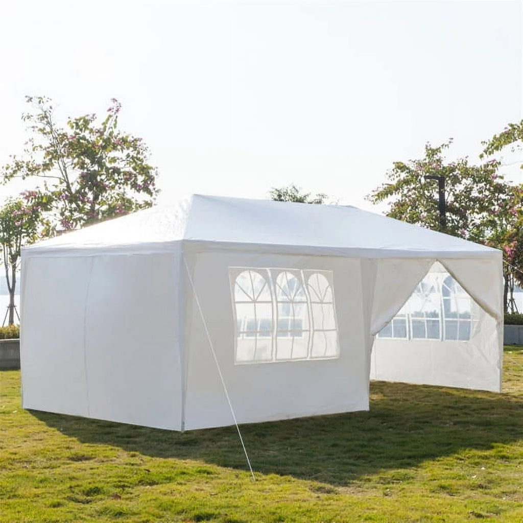 10x30ft White Canopy Tent with 7 Removable Sidewalls R2281