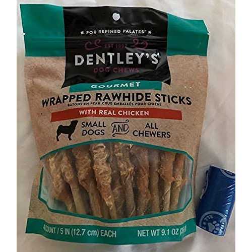 5 Wrapped Rawhide Sticks Dog Treats Chicken W683794