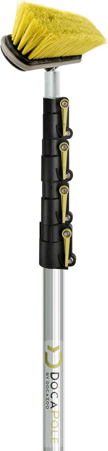 11 Inch Medium Bristle Deck Brush with Telescoping Pole B74985