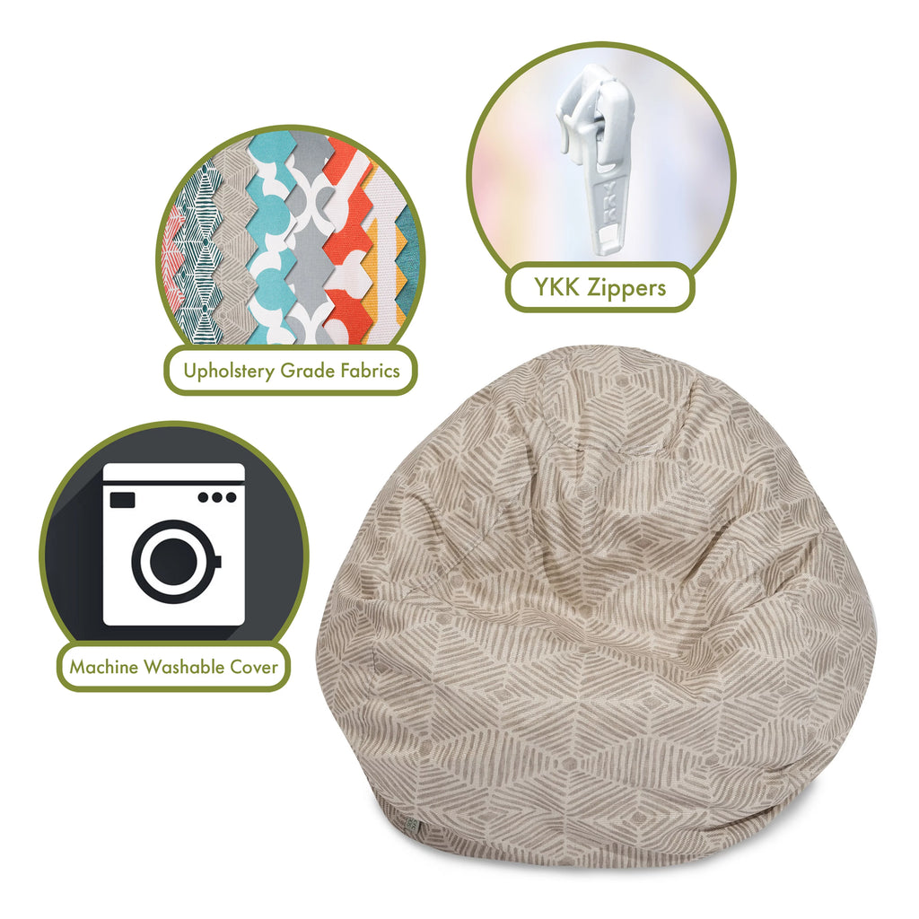 Beige Bean Bag Chair Y2237
