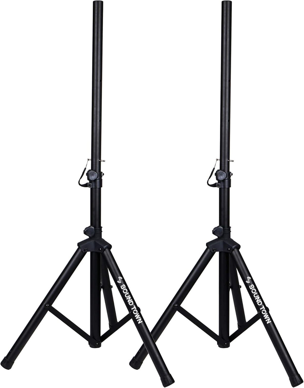 Pair of Powered Column Speakers with Speaker Stands Y848509