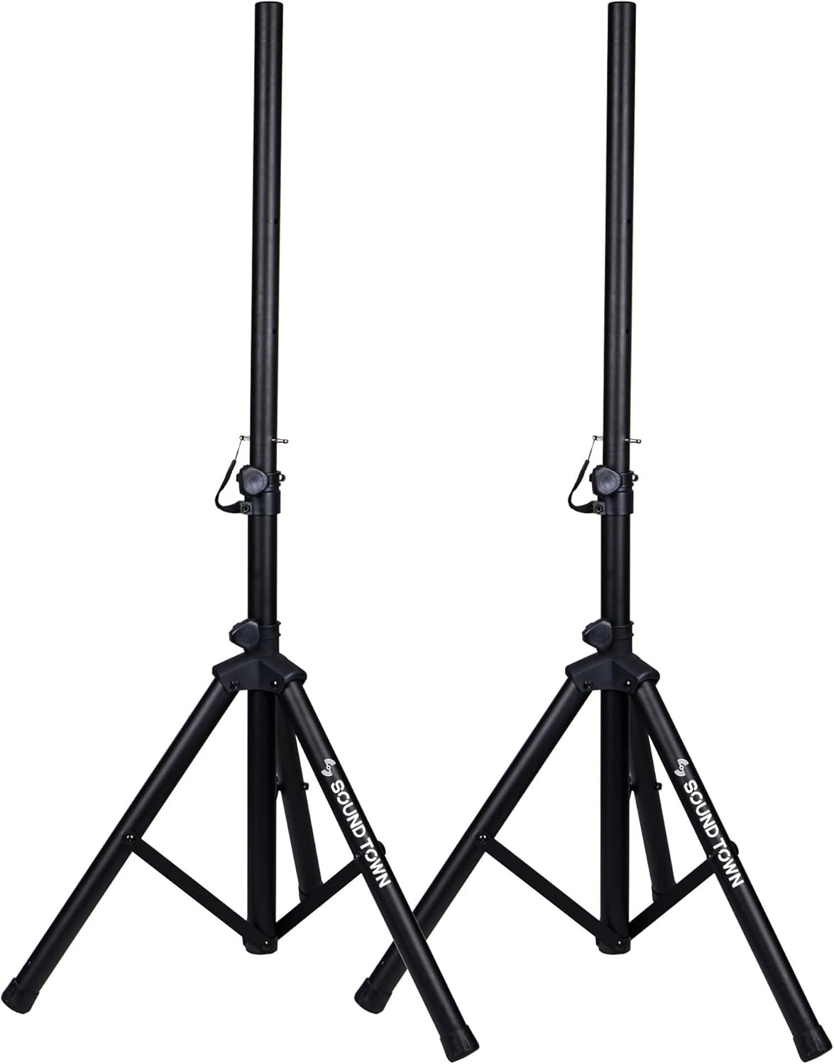 Pair of Powered Column Speakers with Speaker Stands Y848509