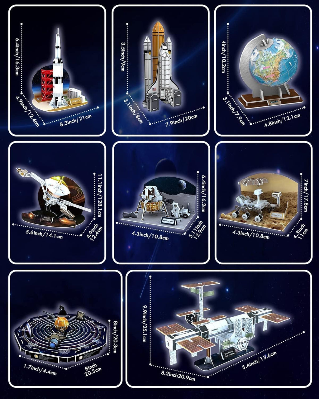 3D Puzzles Outer Space Toys 377 Pcs STEM Toys M208