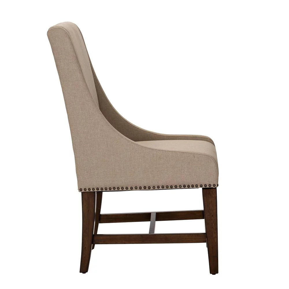 Set of 2 Medium Brown Dining Chairs B50624