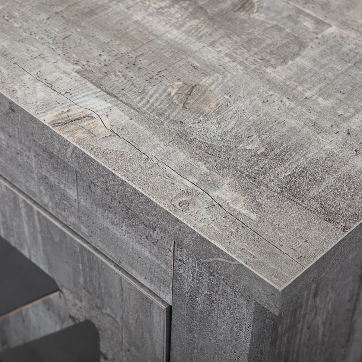 Gray Night Stand with Storage and Door L1151