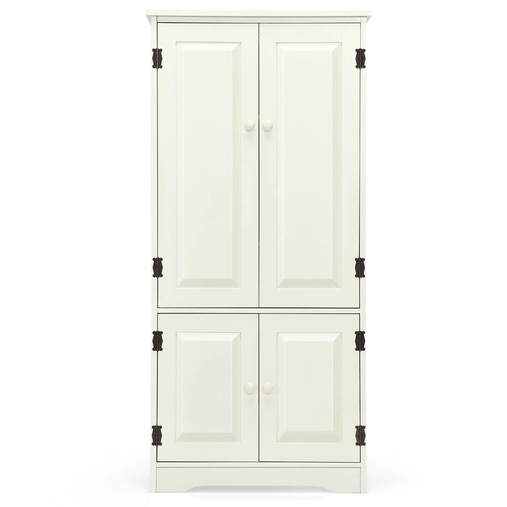 White 2-Door Accent Storage Cabinet with Adjustable Shelves Q7911