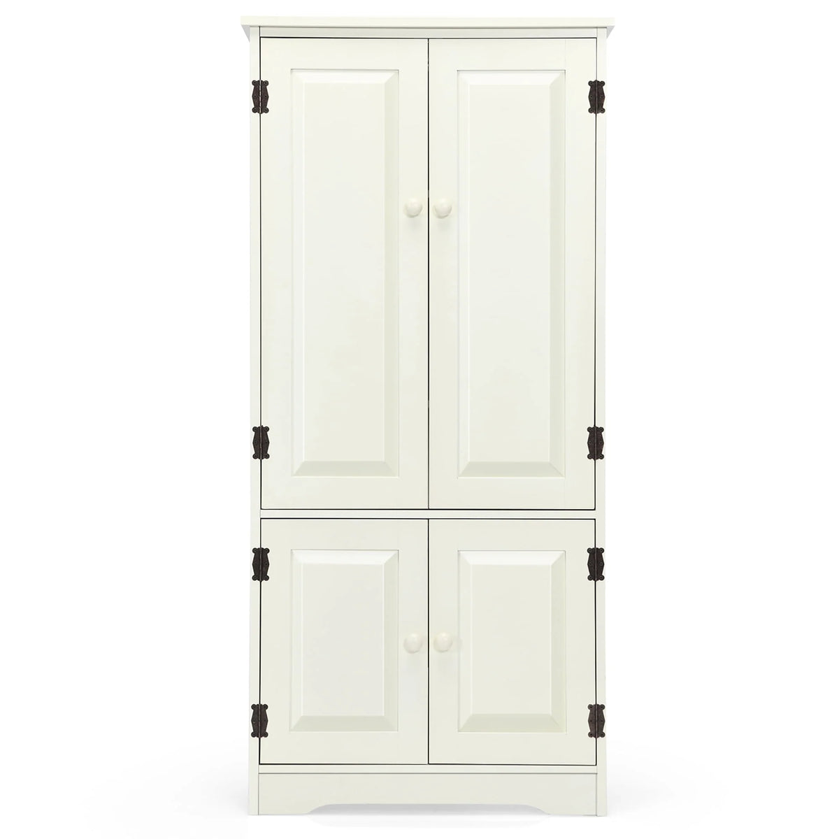 White 2-Door Accent Storage Cabinet with Adjustable Shelves Q7911