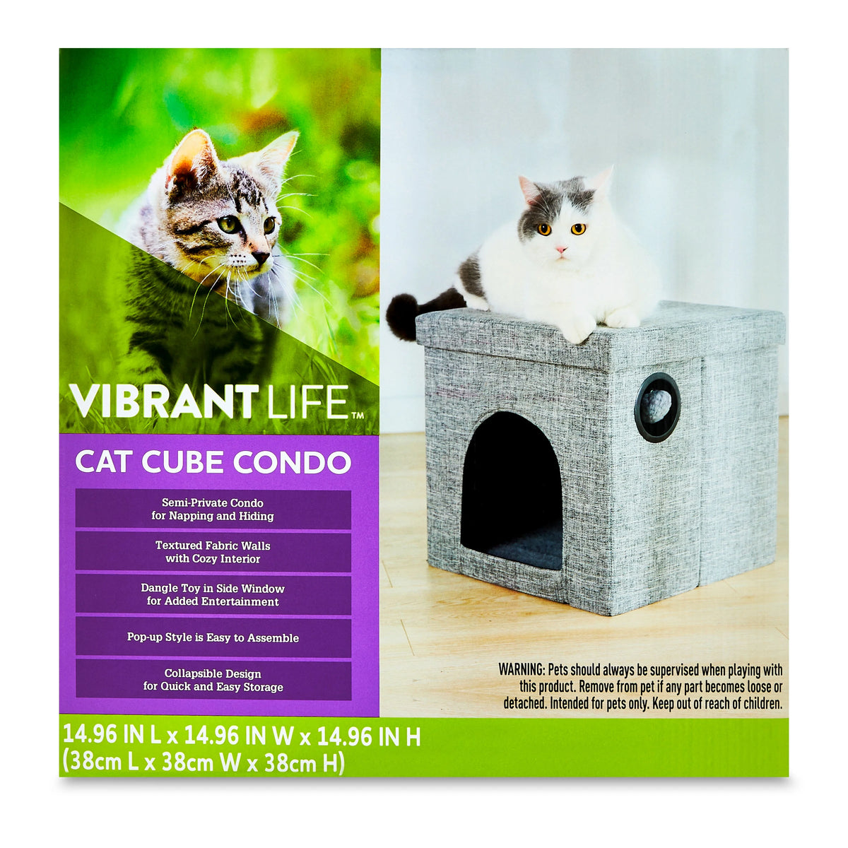 Gray 15" Cat Cube Condo G31066