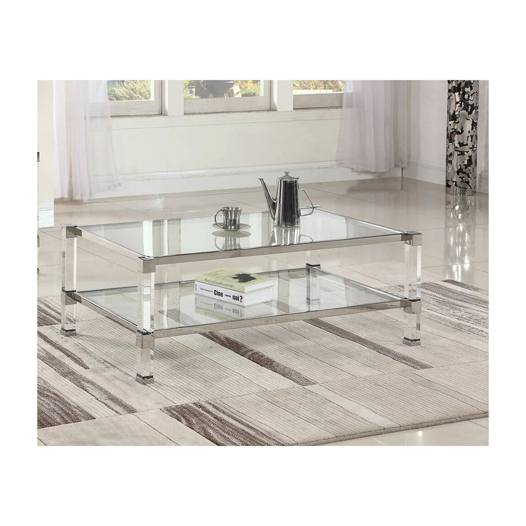 Silver Glass Coffee Table L416