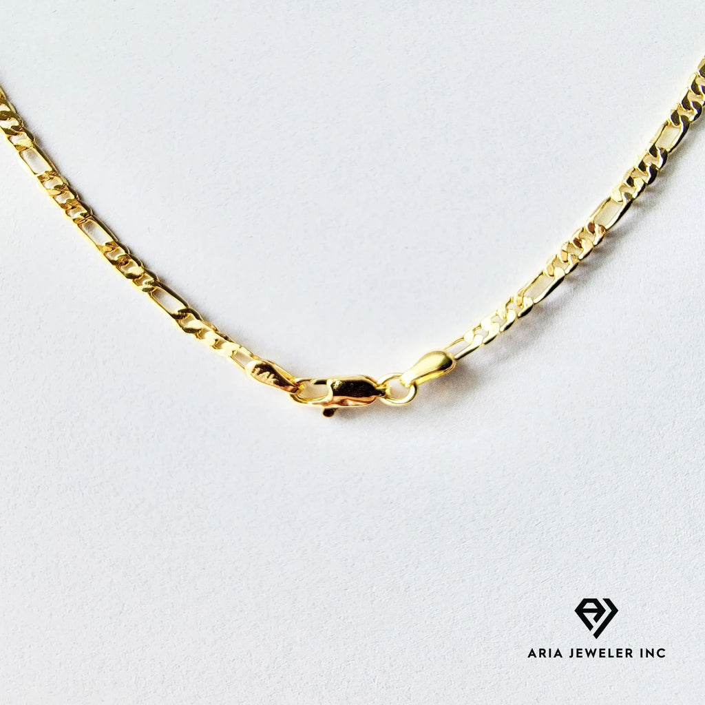 14k Gold Plated Horse Head Pendant Necklace with Figaro Chain A53290