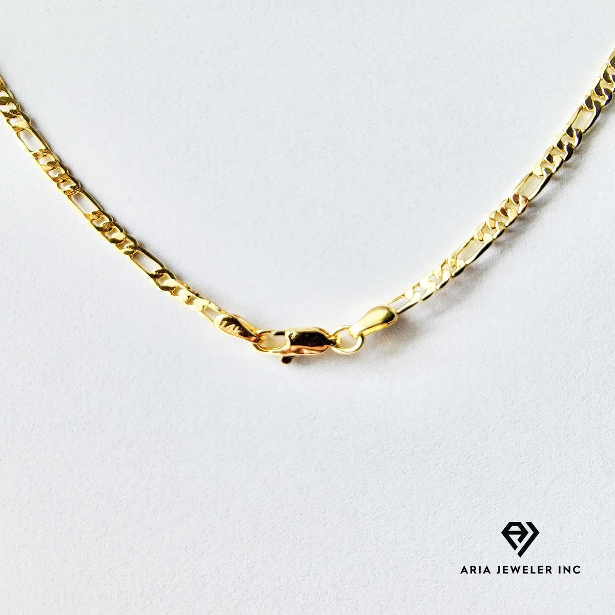 14k Gold Plated Horse Head Pendant Necklace with Figaro Chain A53290