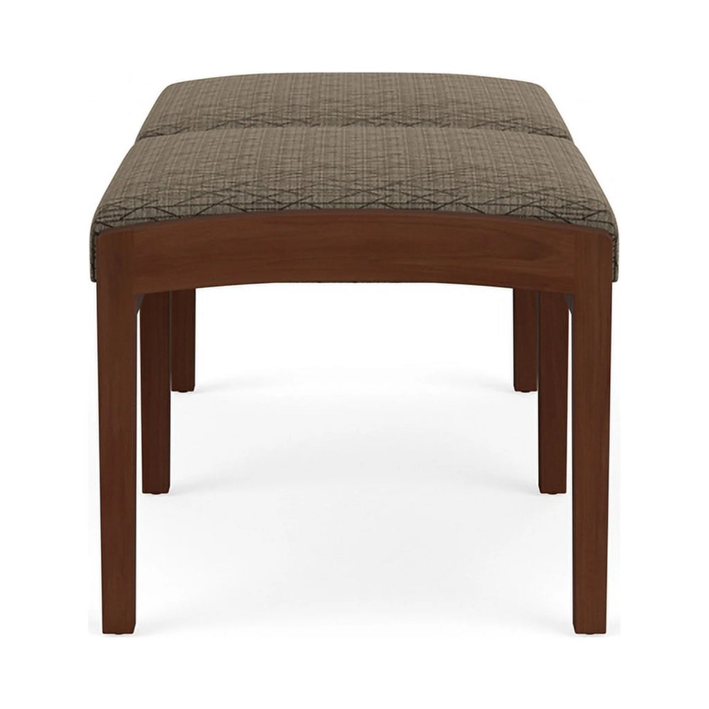 Brown 2-Seat Fabric Waiting Reception Bench P263676