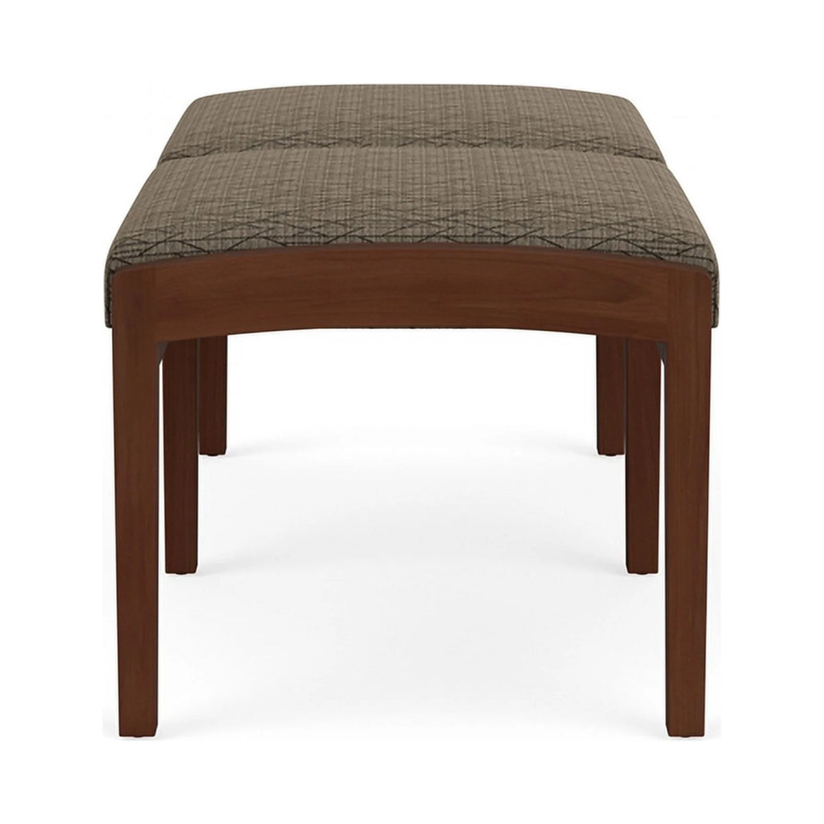 Brown 2-Seat Fabric Waiting Reception Bench P263676