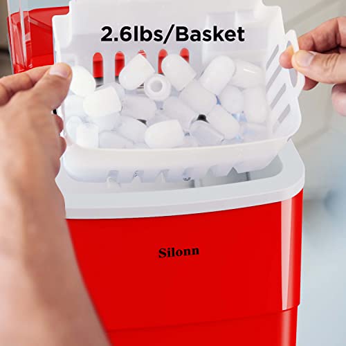 Black Portable Countertop Ice Maker, 26lbs in 24Hrs, 2 Sizes of Bullet Ice A36823