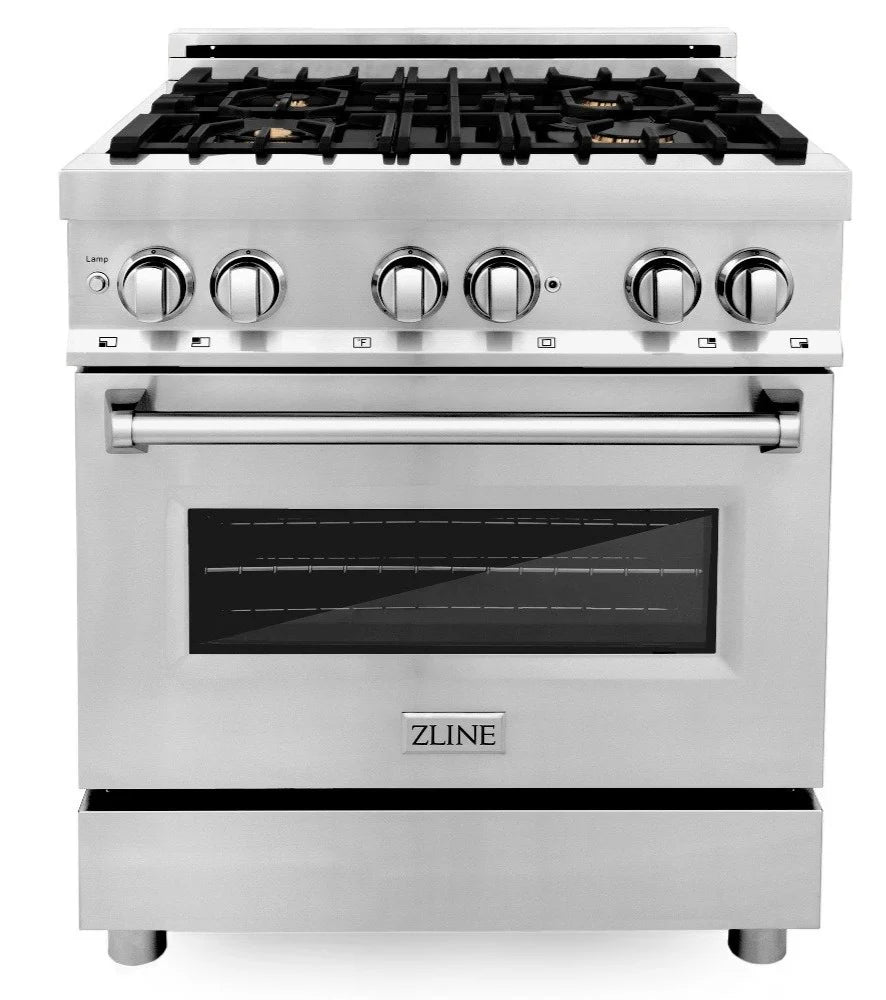 30 in. Stainless Steel Gas Burner Electric Oven Range with Brass Burners R430