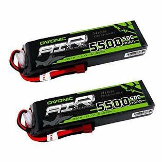 2x 5500mAh 50C 3S 11.1V Lipo Battery Deans R173634