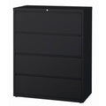 42"W 4-Drawer Metal File Cabinet, Black U695394