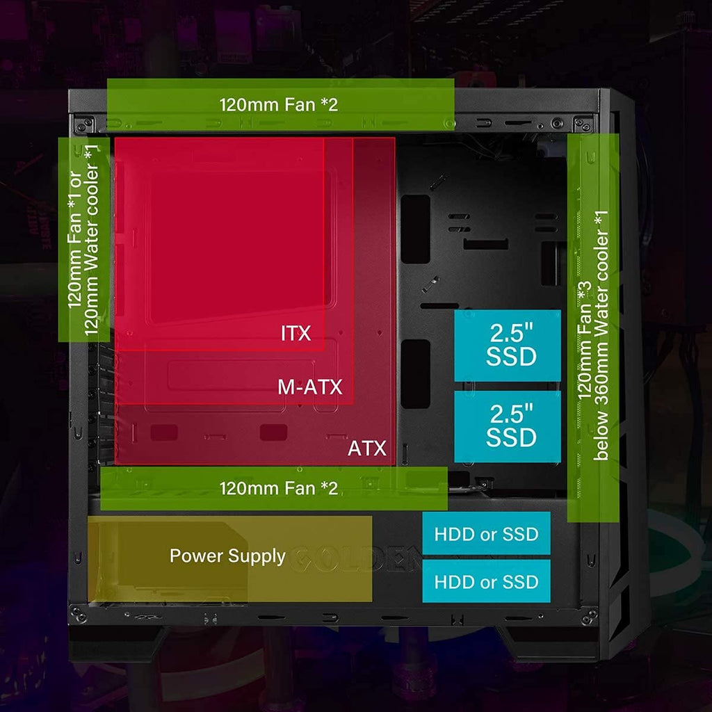Mid Tower ATX Computer Case E16776