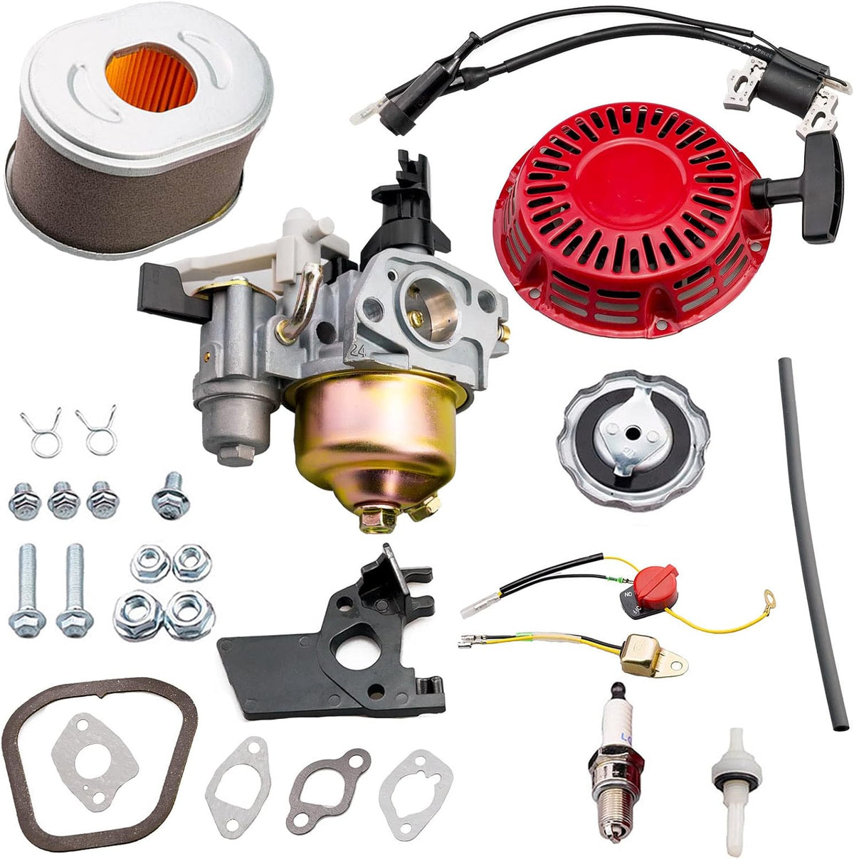 Carburetor Recoil Starter for Honda GX120 GX160 GX200 Engine Pack of 2 Q576103