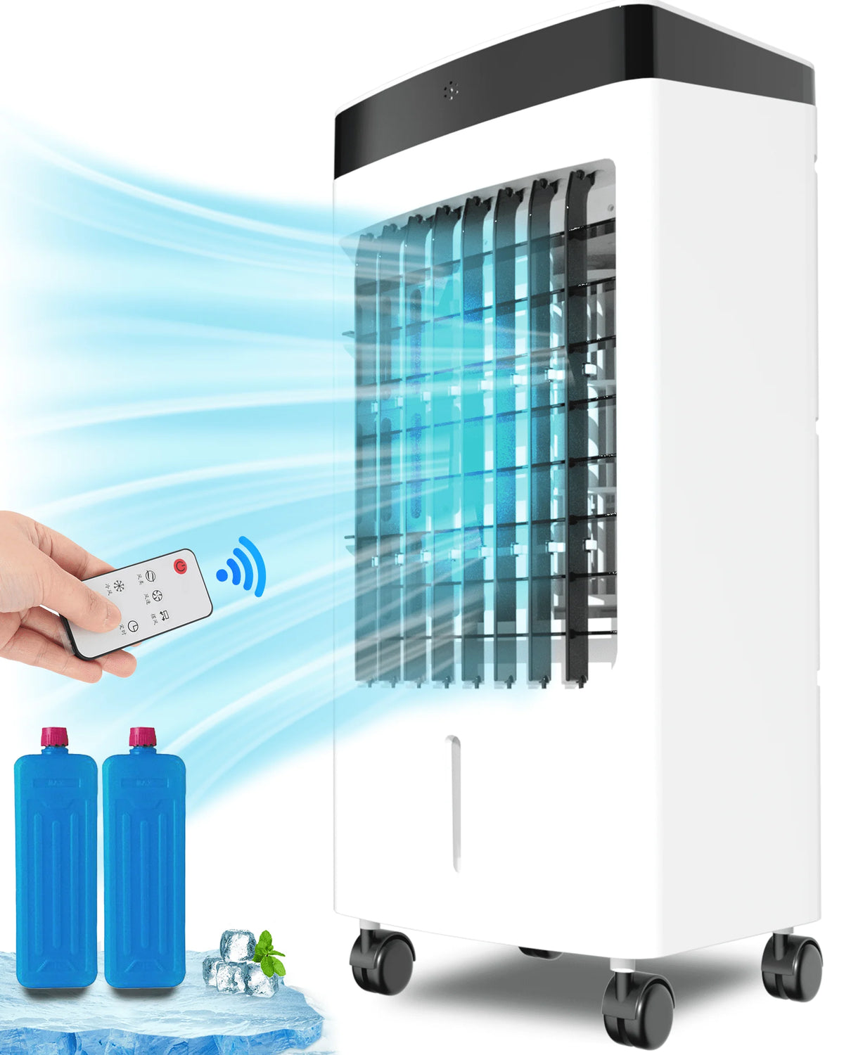 Portable Oscillating Evaporative Air Cooler with 3 Speeds J283067