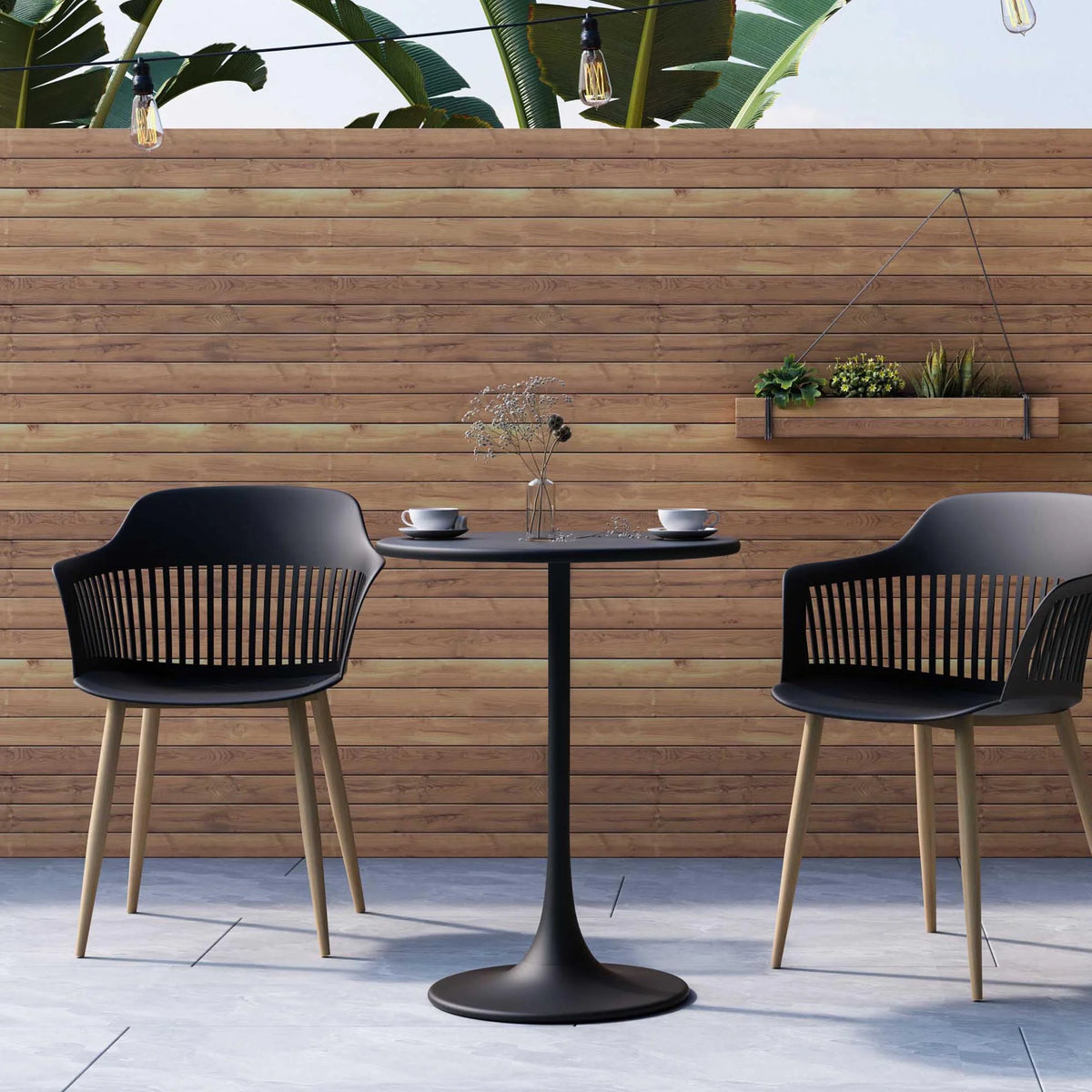 Black Steel Bistro Table A261