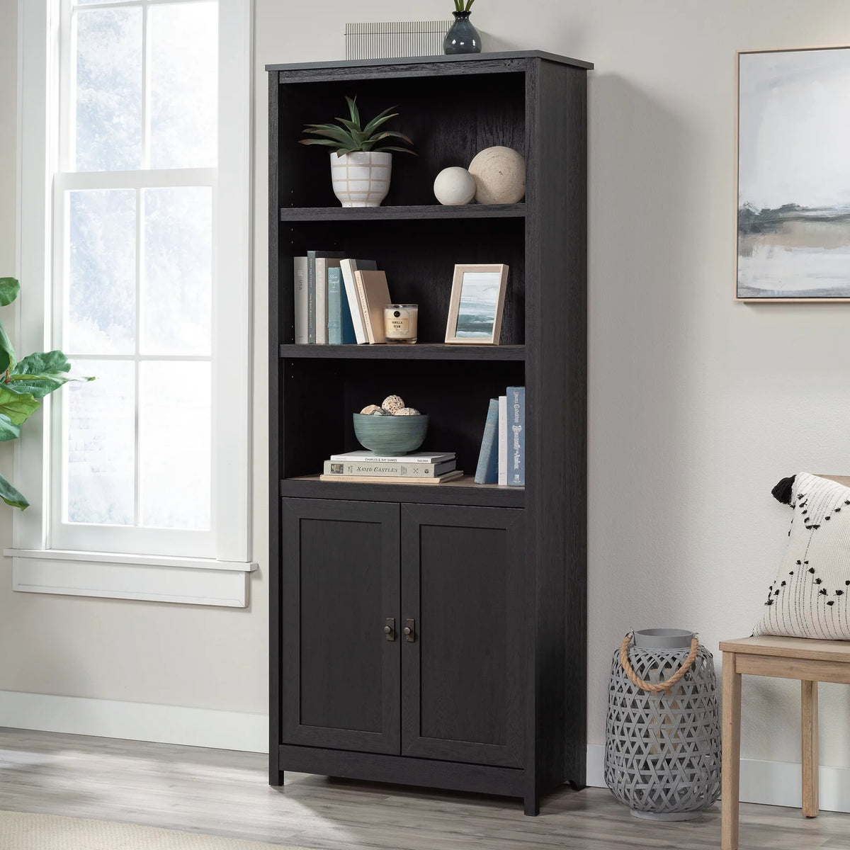 3-Shelf Bookcase with Doors Q31857