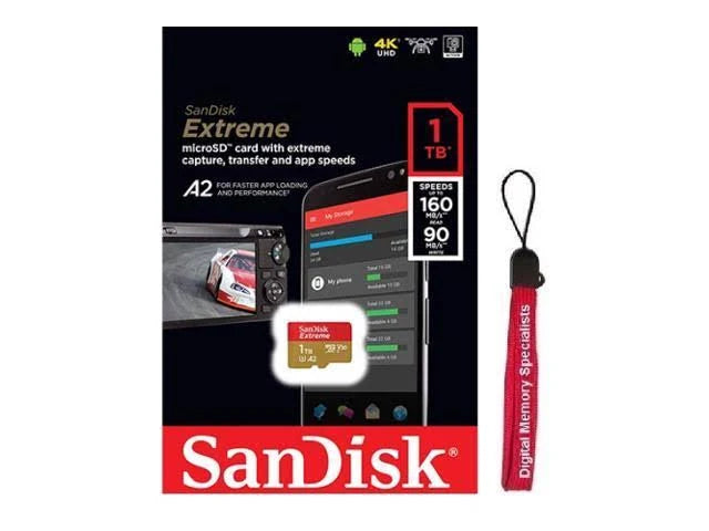1TB Extreme microSDXC UHS-I U3 A2 Flash Memory Card V329618