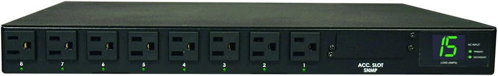 Metered PDU, 15A, 13 Outlets, 120V, 15 ft. Cord, 1U Rack-Mount Power G30410