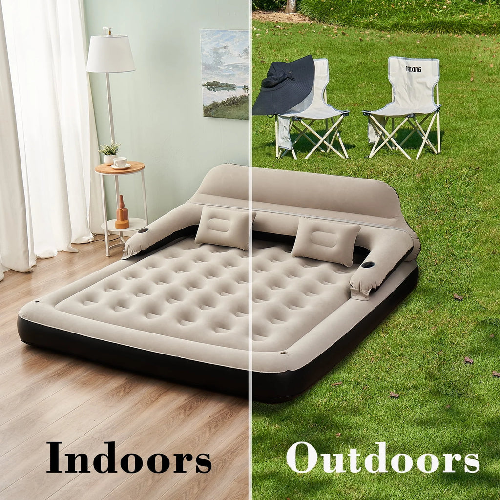 King Size Inflatable Air Mattress with Headboard Y798