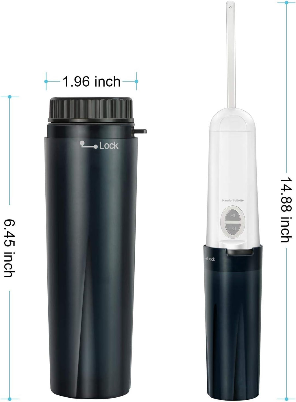 Portable Travel Bidet Electric Mini Atomizer with USB Cable Charging, Pack of 2 B1718