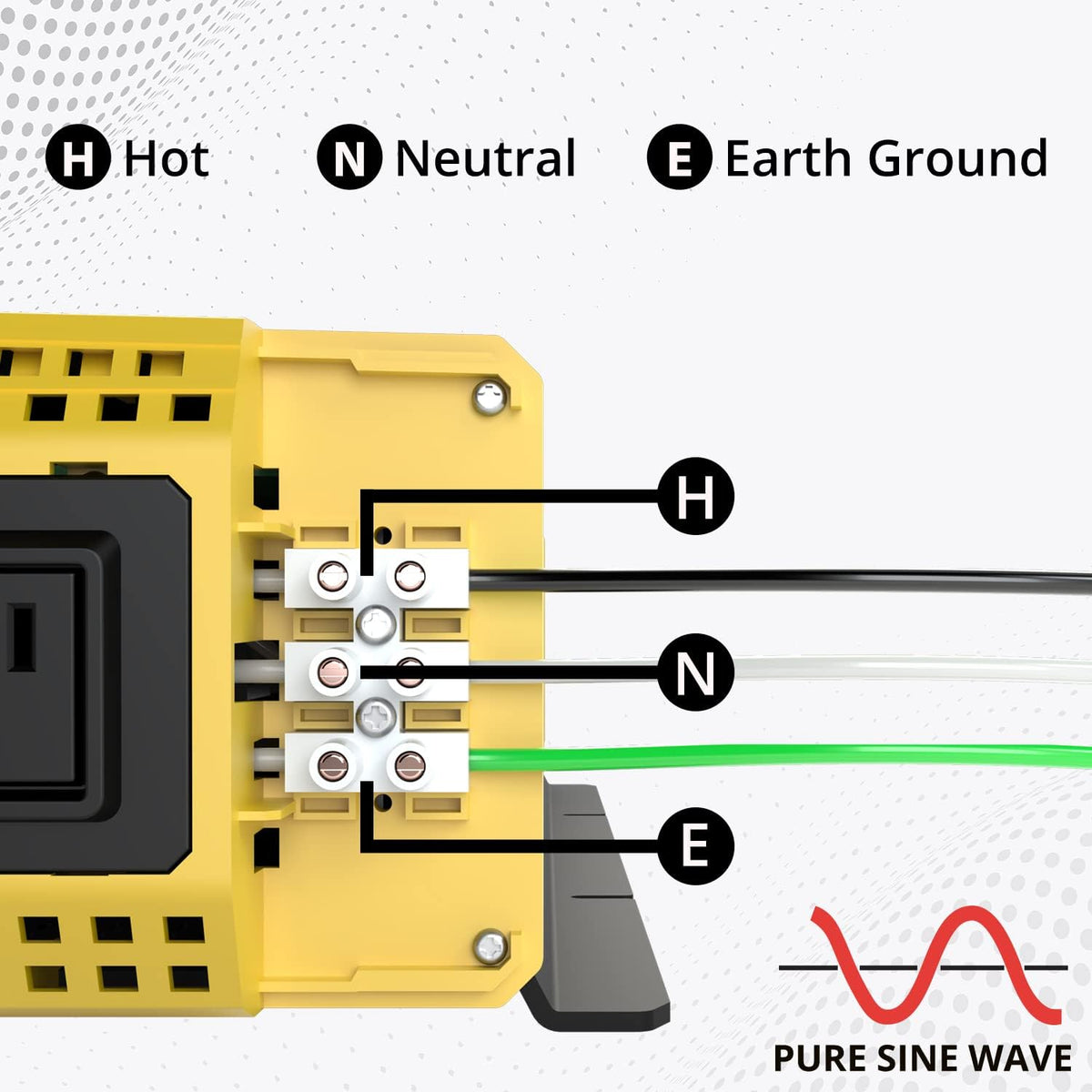 1500 Watt 12V Pure Sine Inverter Dual AC Outlets & USB B91324