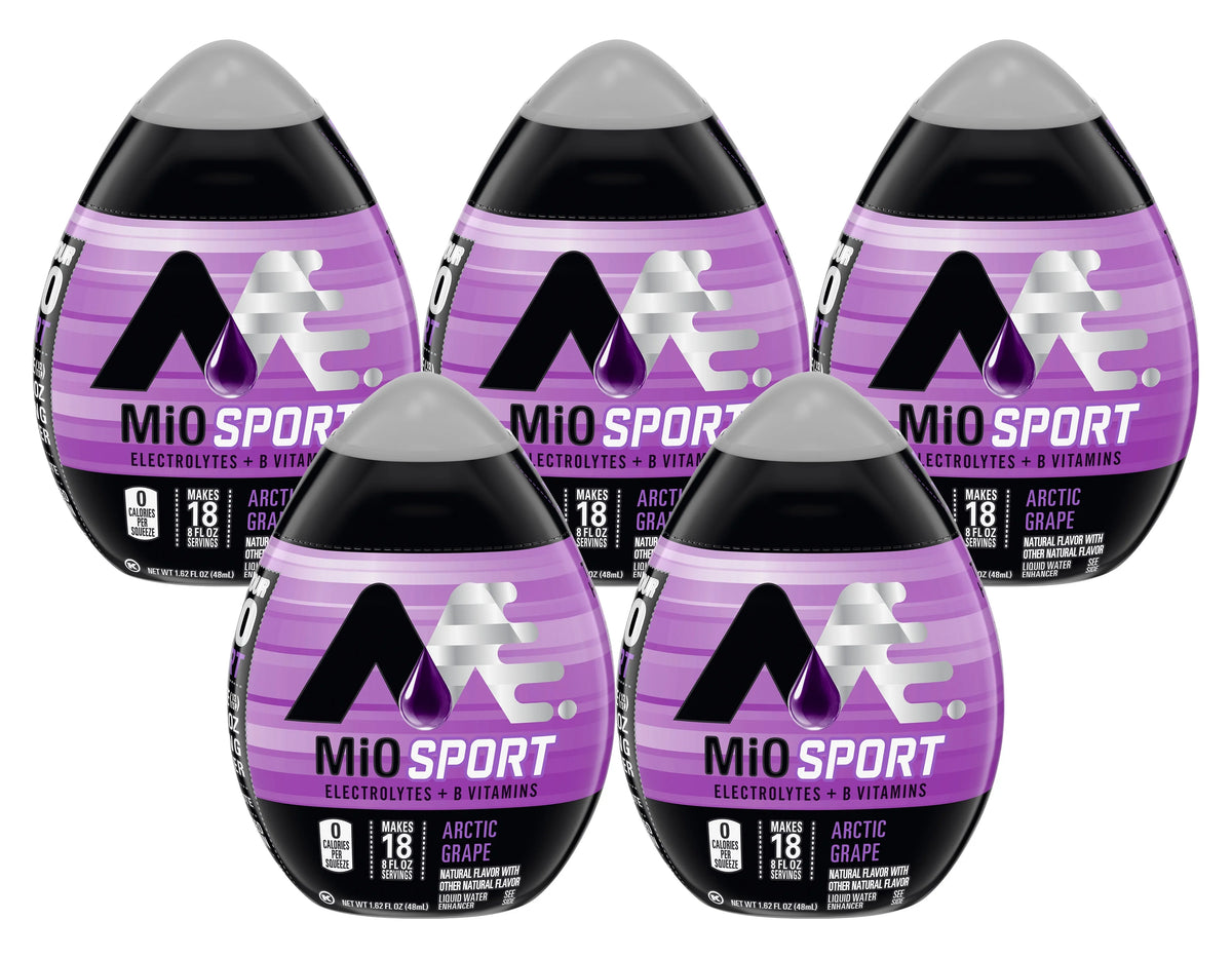Arctic Grape Water Enhancer With Electrolytes, Caffeinated, 1.62 fl oz Bottle (Pack-5) Z199805