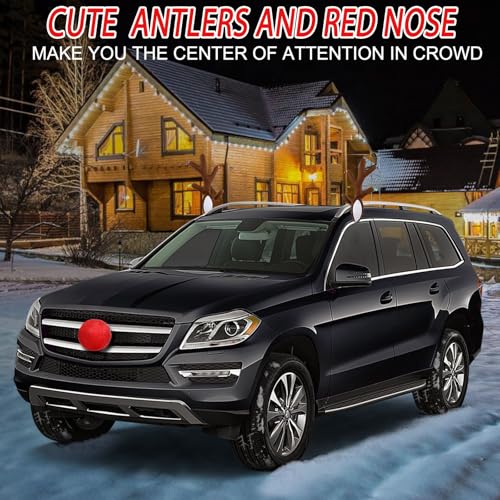 Christmas Car Reindeer Antlers with Ears and Nose Plush Kit I830