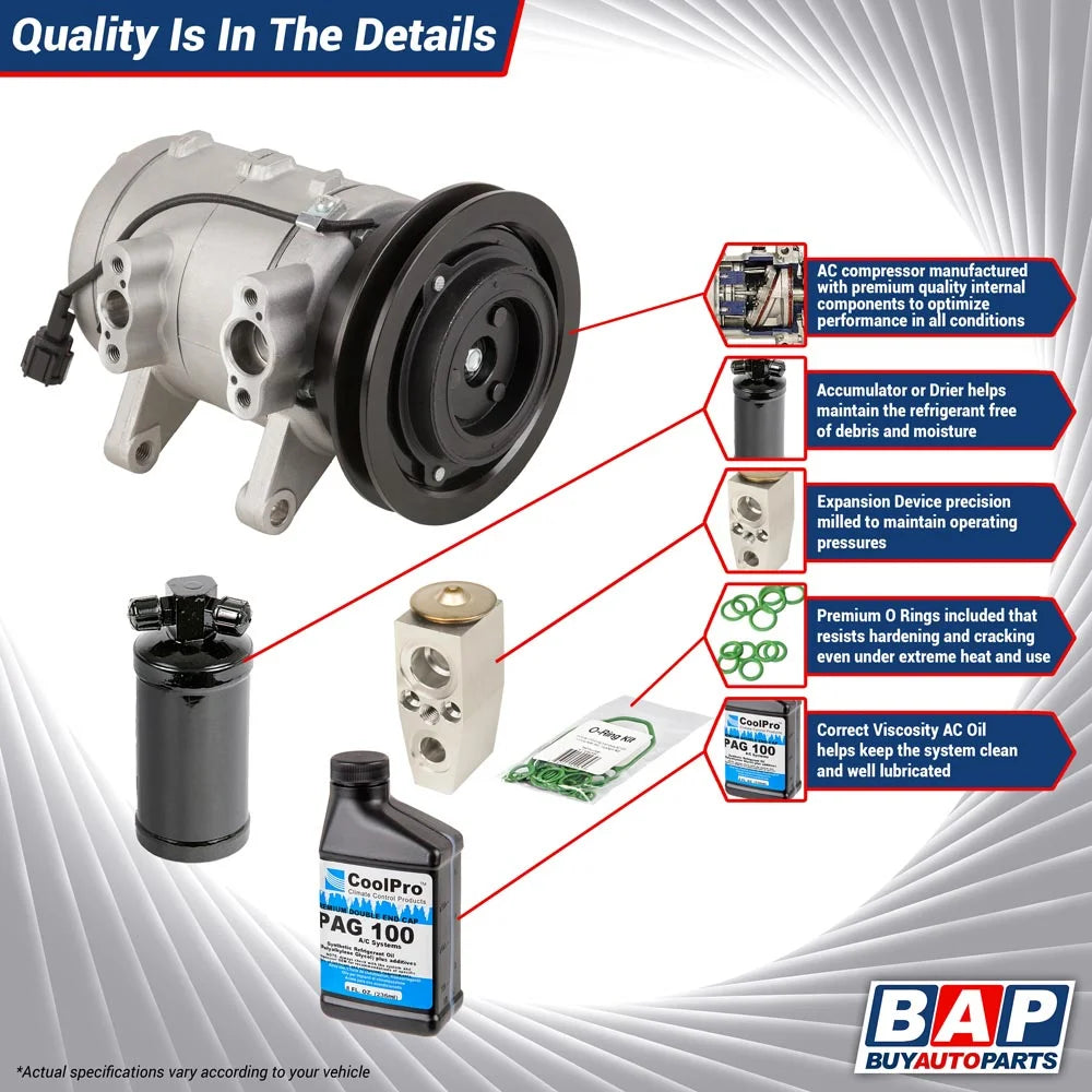 AC Compressor with A/C Repair Kit D180707