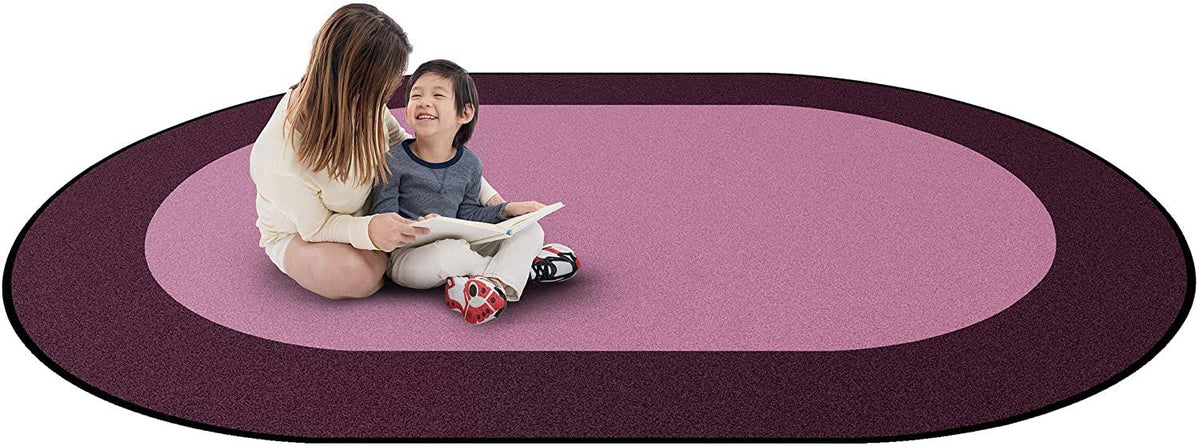Oval Teal Carpet P90148