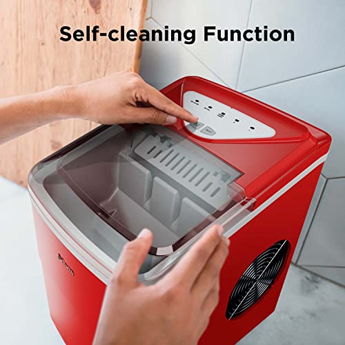 Black Portable Countertop Ice Maker, 26lbs in 24Hrs, 2 Sizes of Bullet Ice A36823
