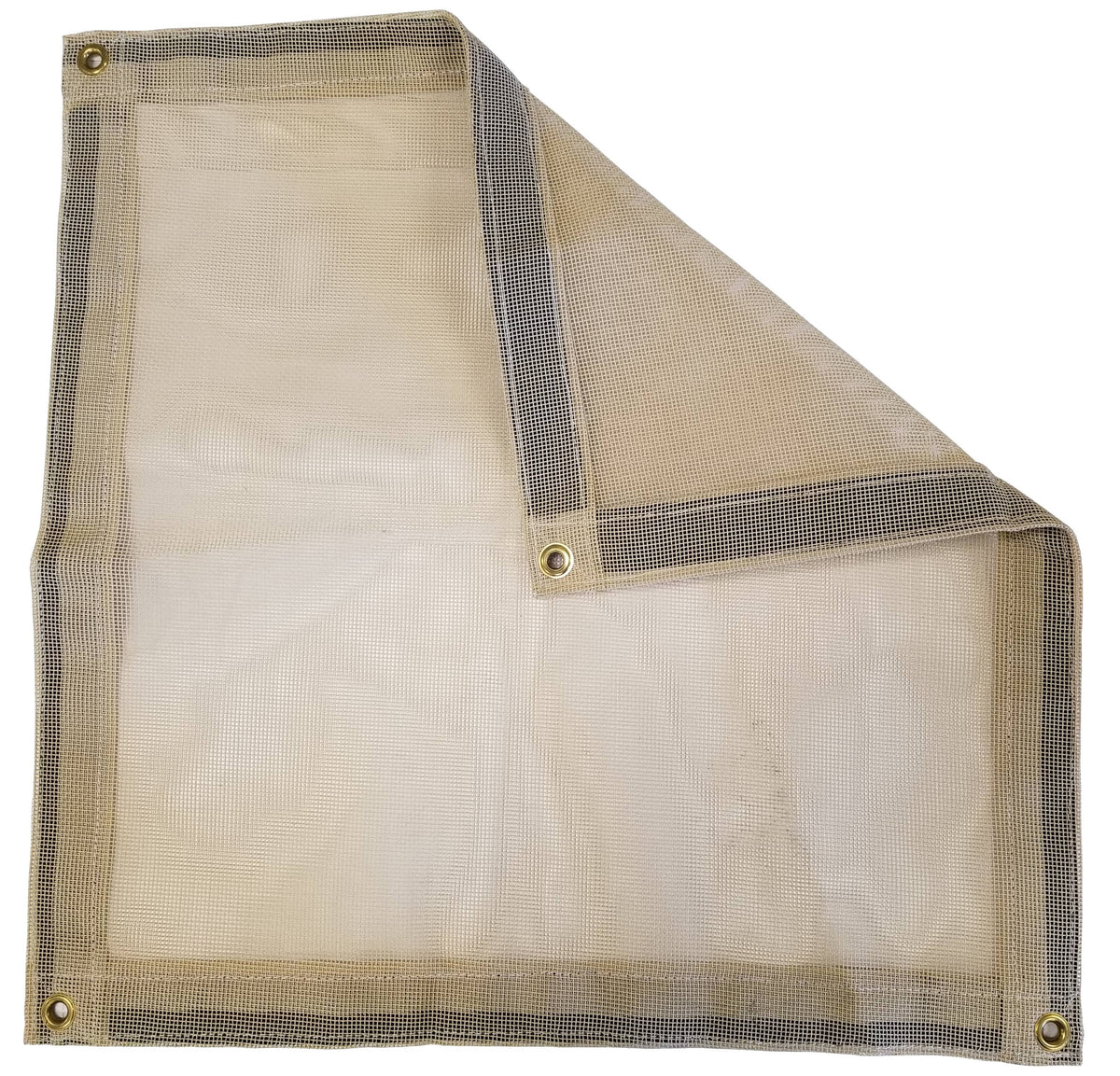 Tan Vinyl Coated Mesh Tarp 10 oz. S369350