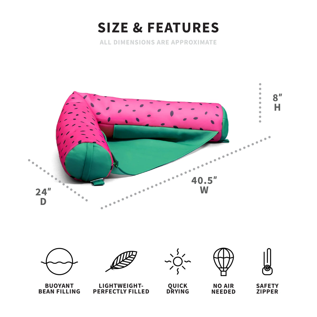 Double Sided Mesh Pool Seat with Armrests I9999