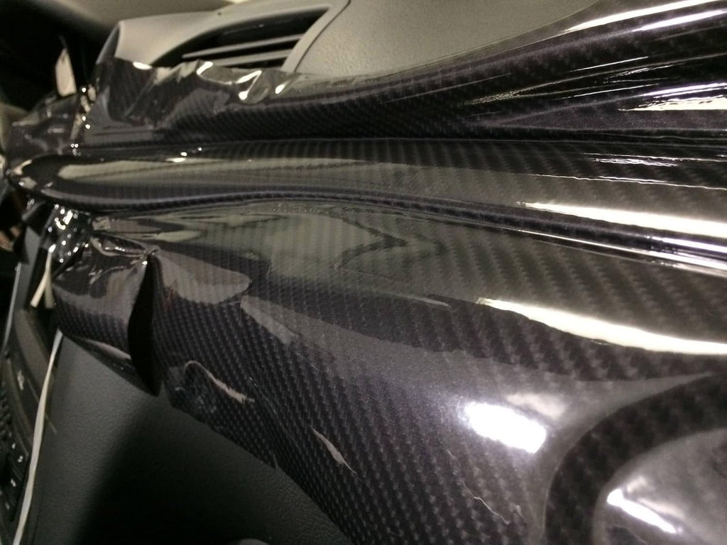 High Gloss Black 3D Carbon Fiber Look Cast Vinyl Wrap (5ft x 5ft) Pack of 2 O795