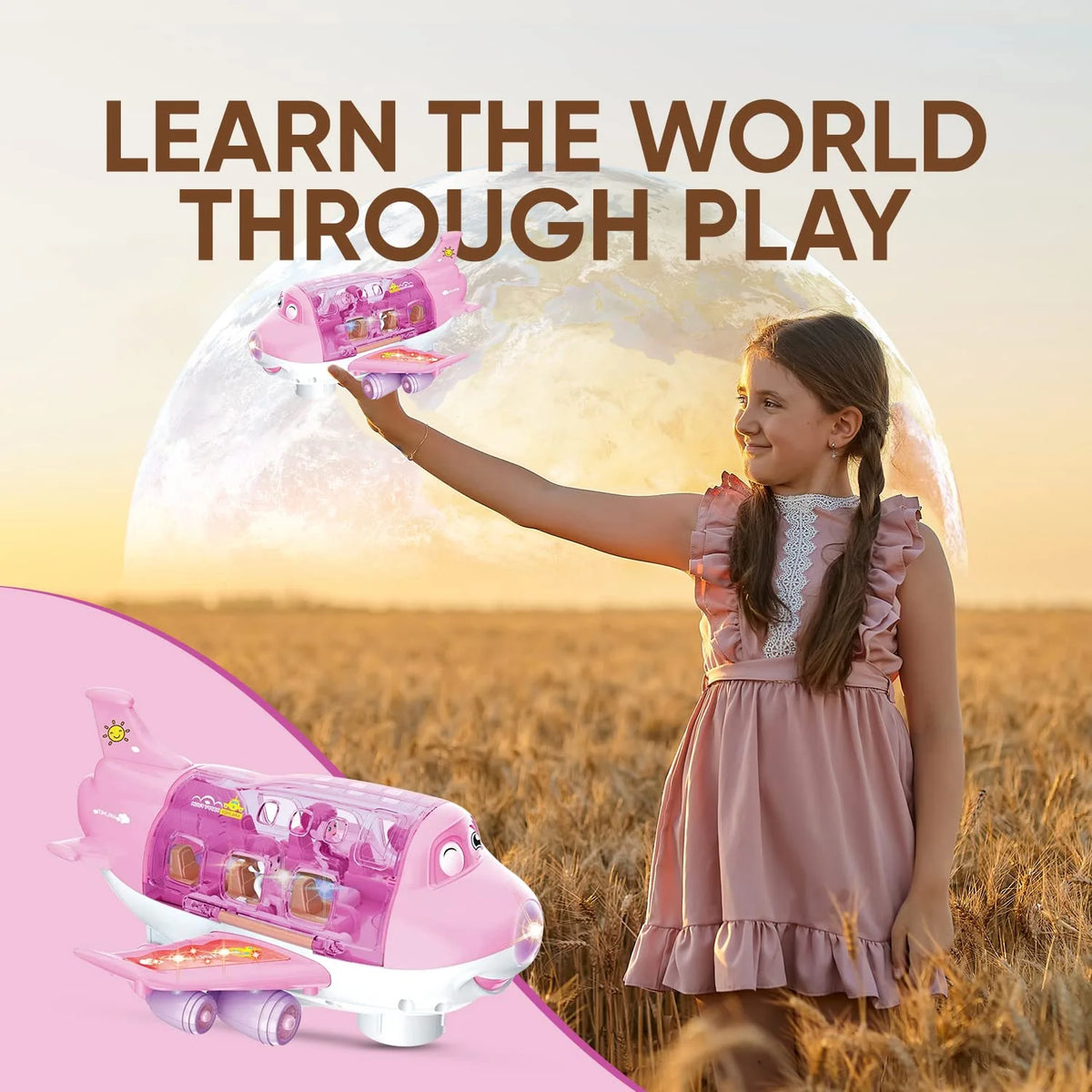 Kids' Play Airplanes with LED Flashing Lights and Sounds U5701