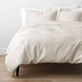 Ivory Twin Supima Cotton Sateen Duvet Cover K595