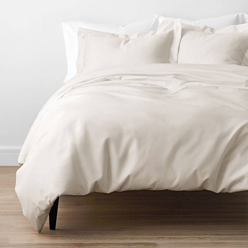 Ivory Twin Supima Cotton Sateen Duvet Cover K595