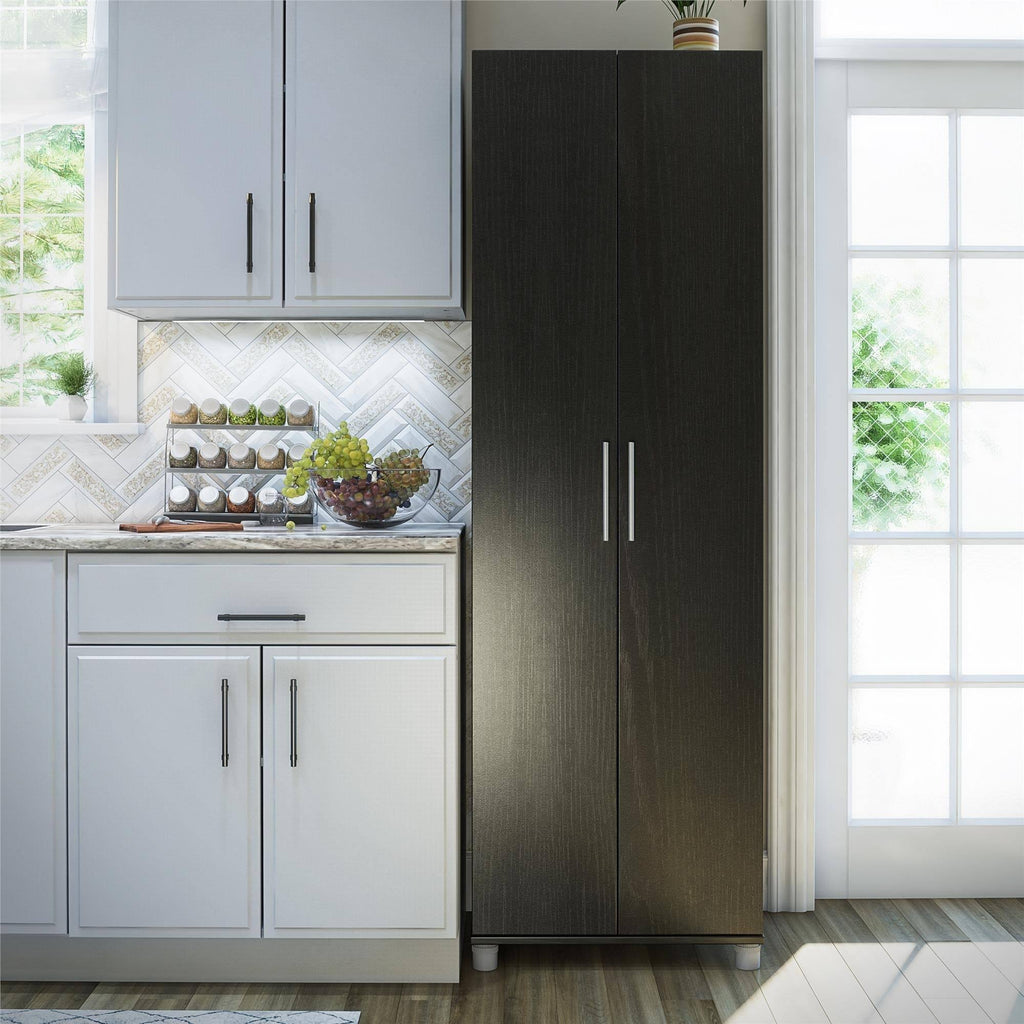 Ivory Oak Utility Storage Cabinet Q80430