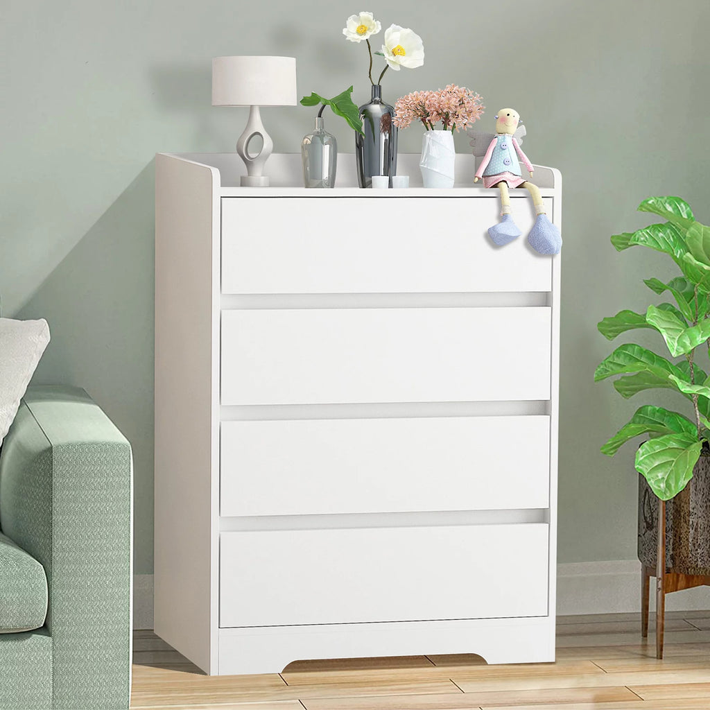 White 4 Drawer Wood Dresser G85140