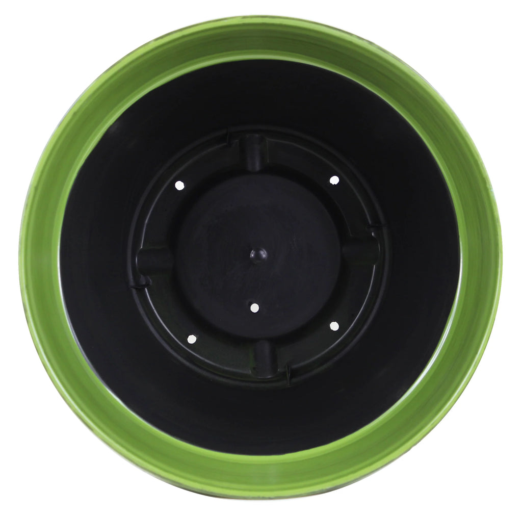 Dark Green 15" Glazed Plastic Planter M9038